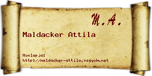 Maldacker Attila névjegykártya