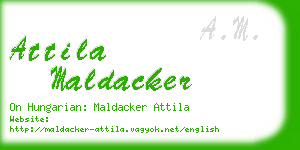 attila maldacker business card